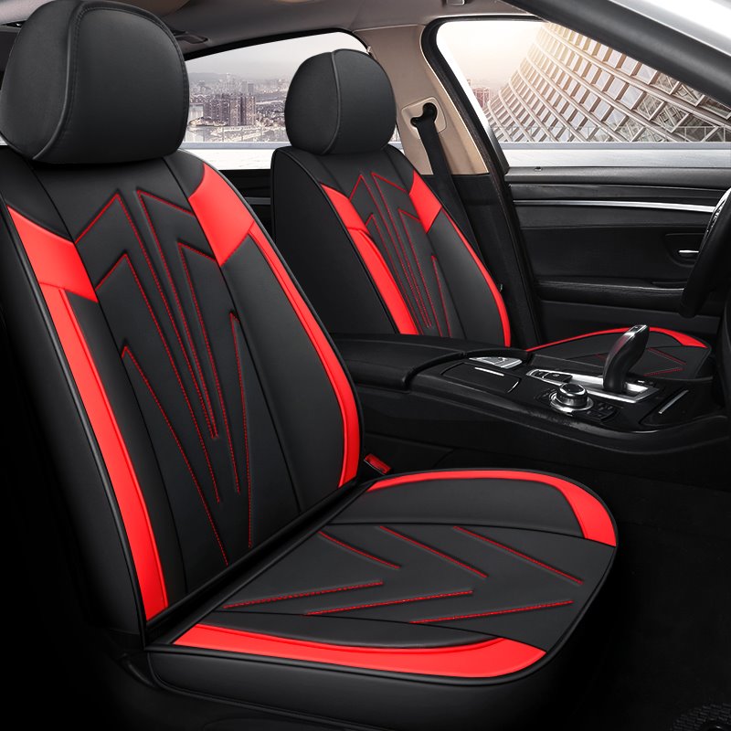 Durable Leather 5 Seats Breathable and Environmentally Friendly No Odor Stain Resistant Wear Resistant Full Coverage Four Seasons Universal Seat Covers