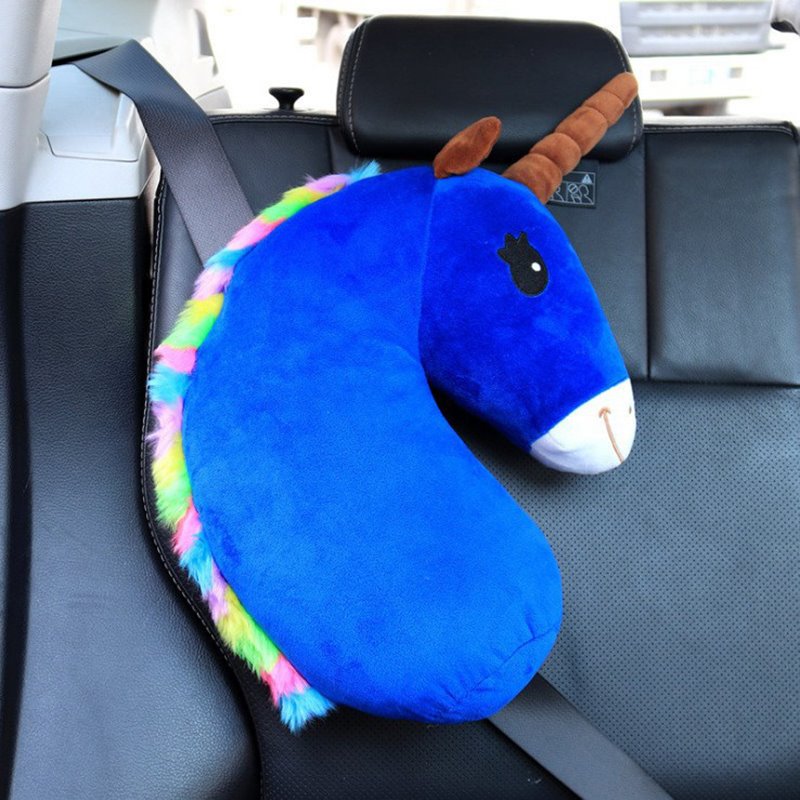 Seatbelt Pillow for Kids Travel Unicorn Seat Belt Cover Cushion Pillow Child Car Stuffed Plush Animal Travel Pillow Safety Belt