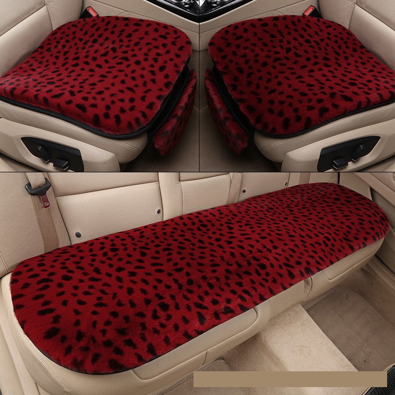 Leopard Komfort-Autositzbezug für Vorder- und Rückbank, Sitzkissenschutz, Innenzubehör, weiche, rutschfeste Unterseite für das Auto