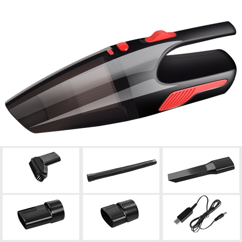 Cigarette Lighter Charging Portable Car Vacuum Cleaner High Power Handheld Vacuum No Noise 120W 12V 4500PA Best Auto Accessories Kit for Detailing and Cleaning Car Interior
