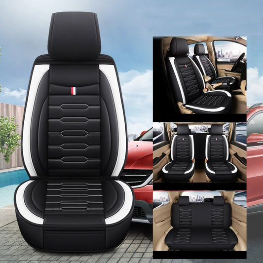 Black Red Green White Universal Seat Cover High Quality Artificial Leather Material And Linen Cloth Suitable For Most 7 Seater And 5 Seater Models Ple