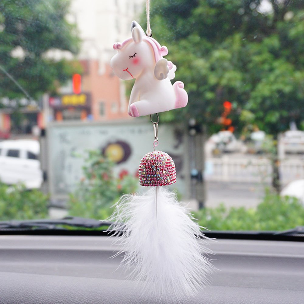 Lindo colgante de unicornio para coche, respetuoso con el medio ambiente, duradero, muy adecuado para niñas