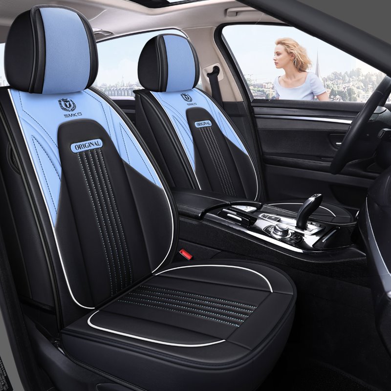 Simple Style 5 Seats All Seasons Universal Fit Seat Covers High Quality Leather Wear Resistant Breathable Skin Friendly