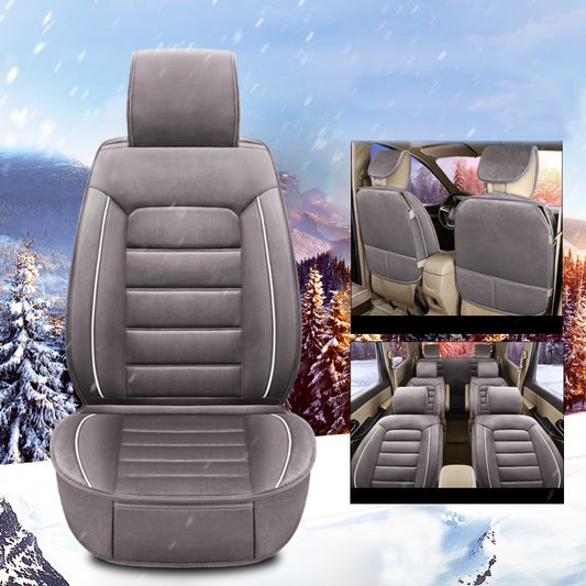Suede Material Plain Cotton Simple Seat Cover Suitable For Spring And Winter Use 7 Seats And 5 Seats Are Suitable Please Note The Car Model And Seat T