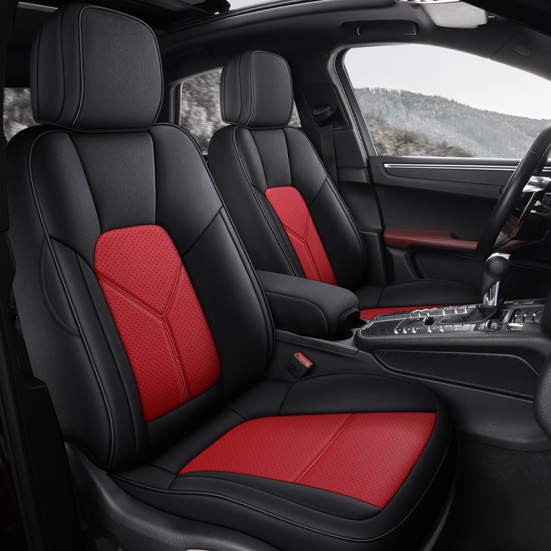 5 asientos, cobertura total, fundas de asiento personalizadas, tela de cuero resistente al desgaste, gran elasticidad y Airbag sin deformación