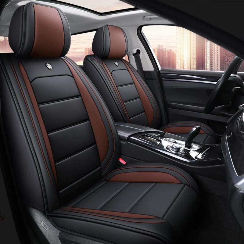 Full Coverage Simple Style 5 Seater Universal Fit Seat Covers High Quality Leather Material Wear Resistant and Durable V