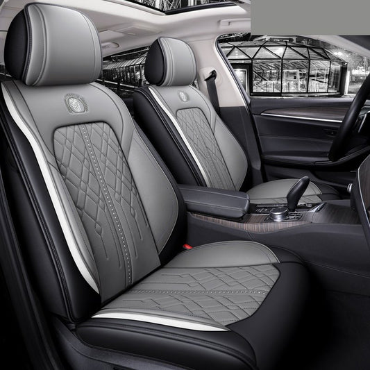 High Quality Leather Material Wear Resistant and Durable Simple Style 5 Seater Full Coverage Universal Fit Seat Covers