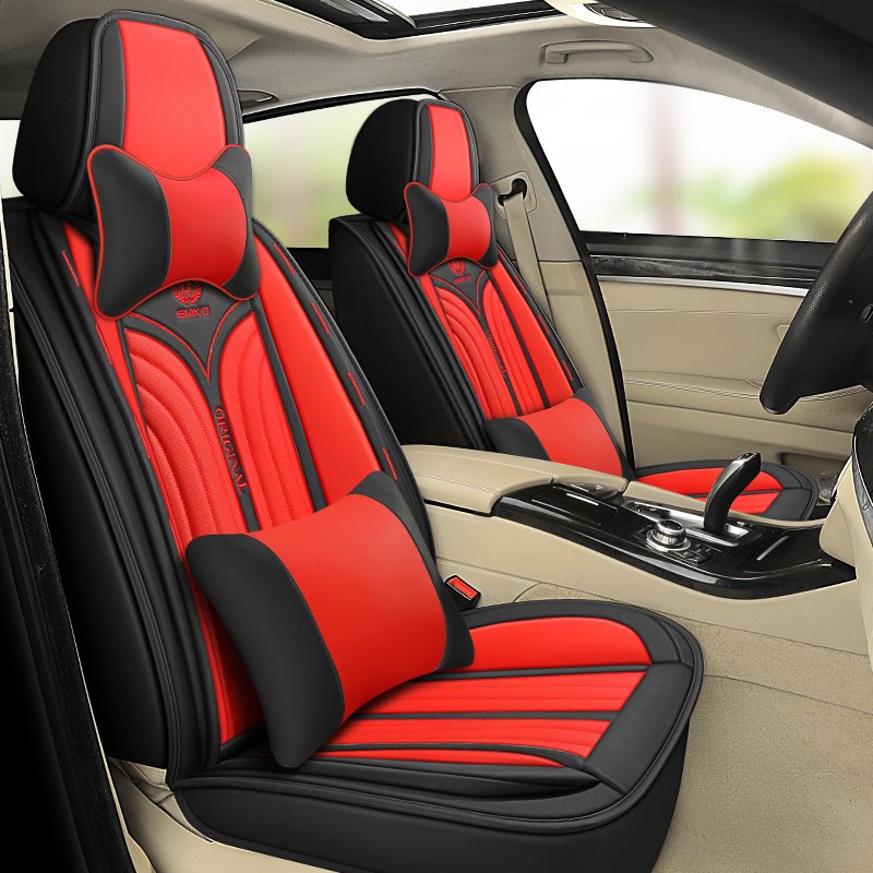 Three Types of 5 Seats Universal Fit Seat Covers Wear-resistant and Breathable Leather Ergonomic Design Beautiful and Luxurious Car Seat Covers