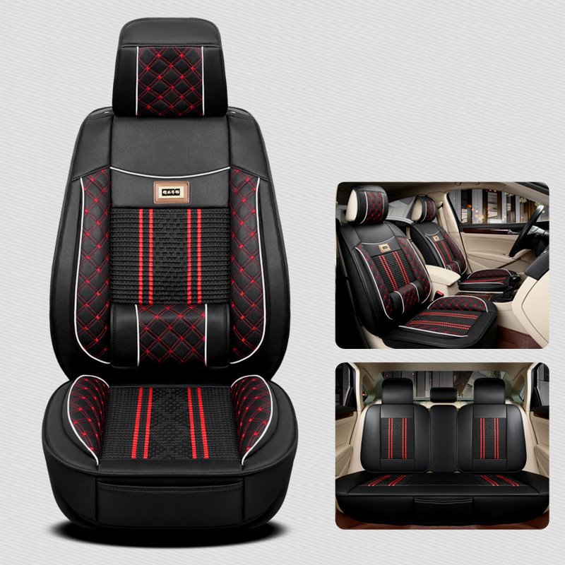 5 Seats High Quality Wear Resistant Leather Ice Silk Summer Cool Skin Friendly Environmental Protection Durable Easy to