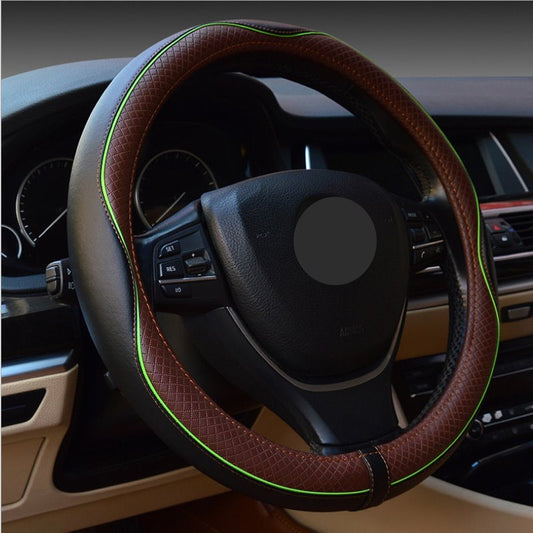 Modern Design Classic Solid Leather Material And Most Popular Steering Wheel Covers Suitable for Most Round Steering Whe