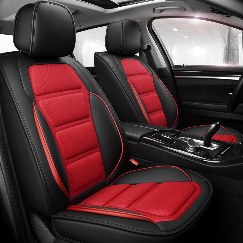 5 Seats New Trend Wear Resistant Leather Environmental Protection Mesh Fabric Full Coverage Four Seasons Universal Seat