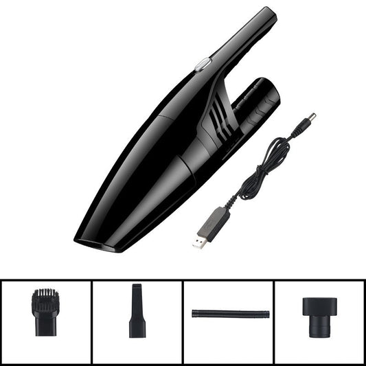 Aspiradora portátil para coche con carga USB, aspiradora de mano de alta potencia, sin ruido, 120W, 5000PA, negro, rosa y blanco 