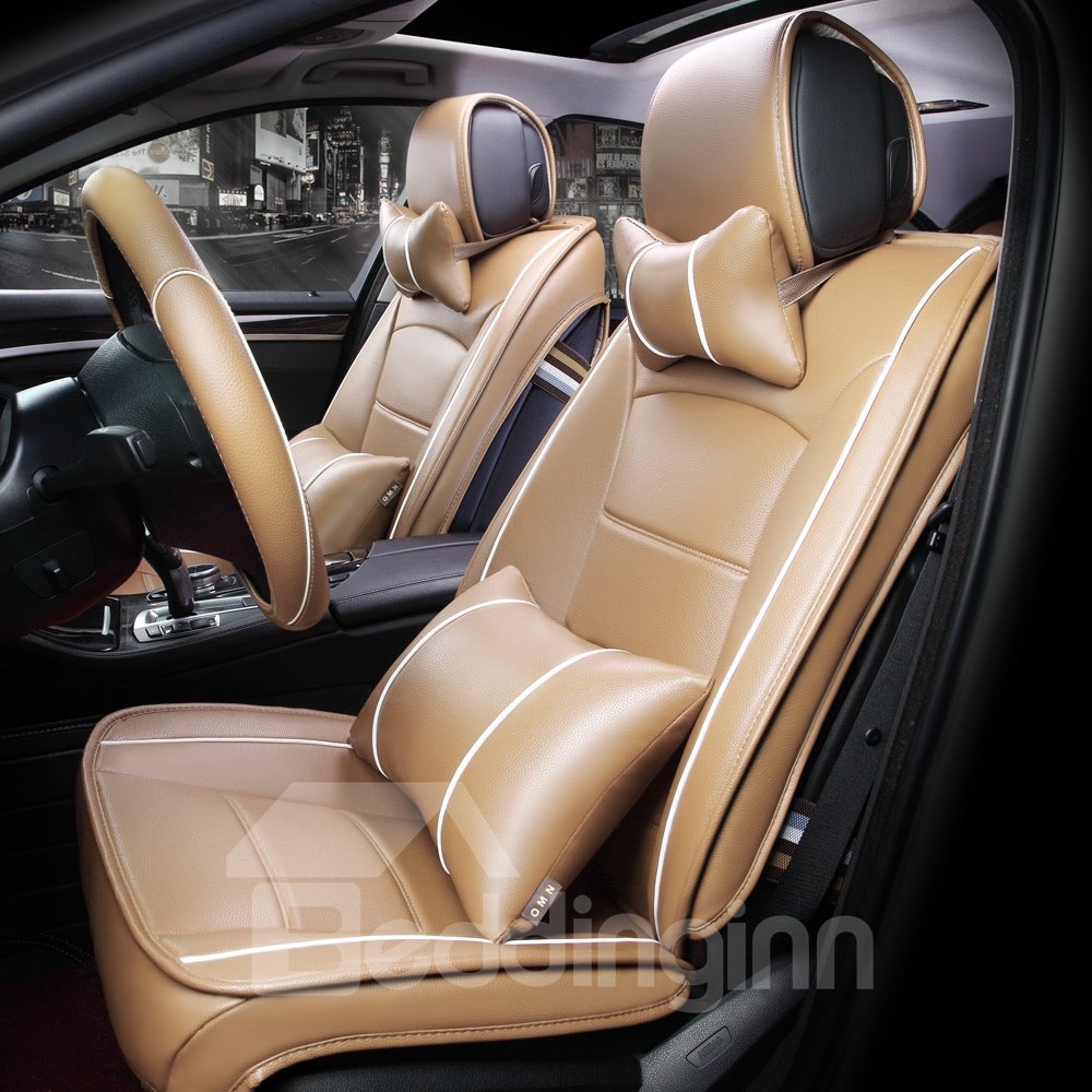 Modernistic Business Style Pure Color Leather Custom Seat Cover