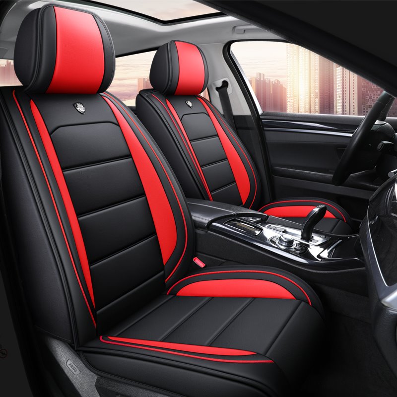Full Coverage Simple Style 5 Seater Universal Fit Seat Covers High Quality Leather Material Wear Resistant and Durable V